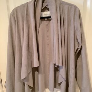 Faux Suede Jjacket w/ closed perforated design.like new